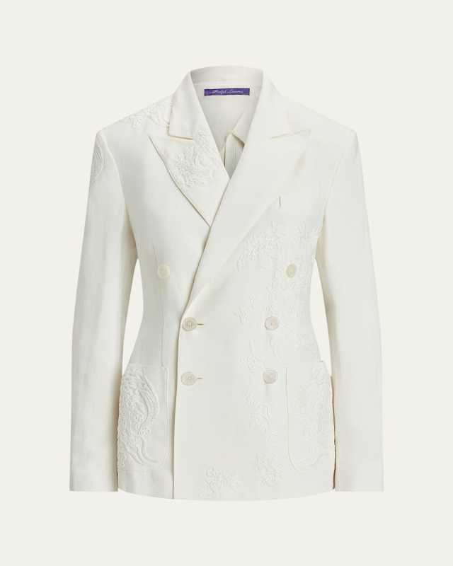 Collen Embroidered Double-Breasted Jacket